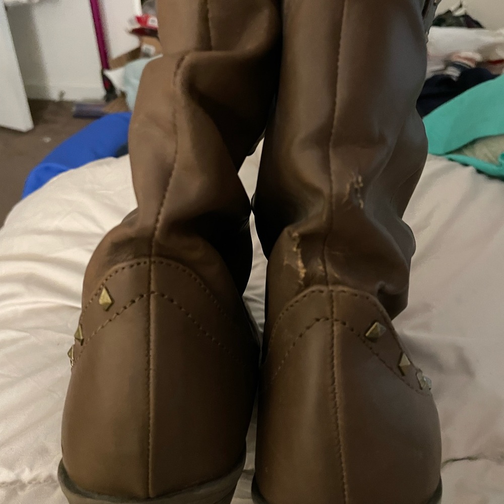 Vintage Payless American Eagle bran. Brown, 11W, western style booties